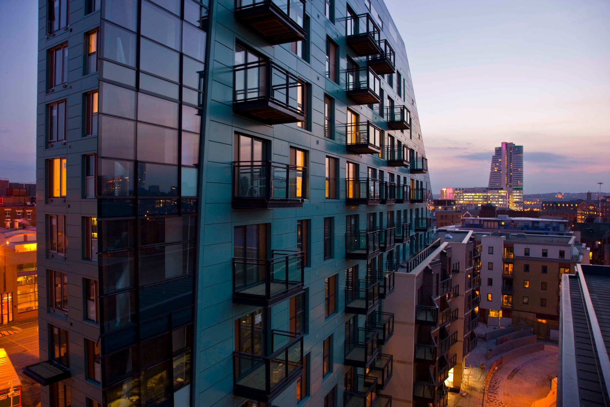 High rise apartment building exterior