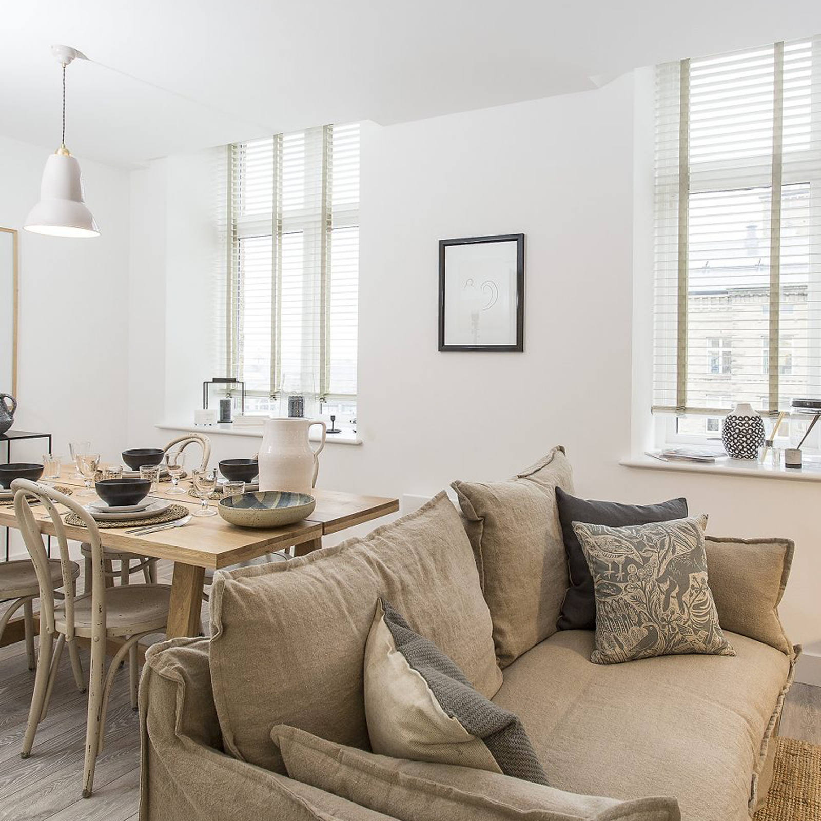 Interior of modern dining / living room